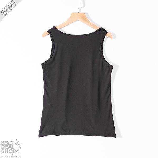 Camiseta sin mangas de lentejuelas ajustada para mujer