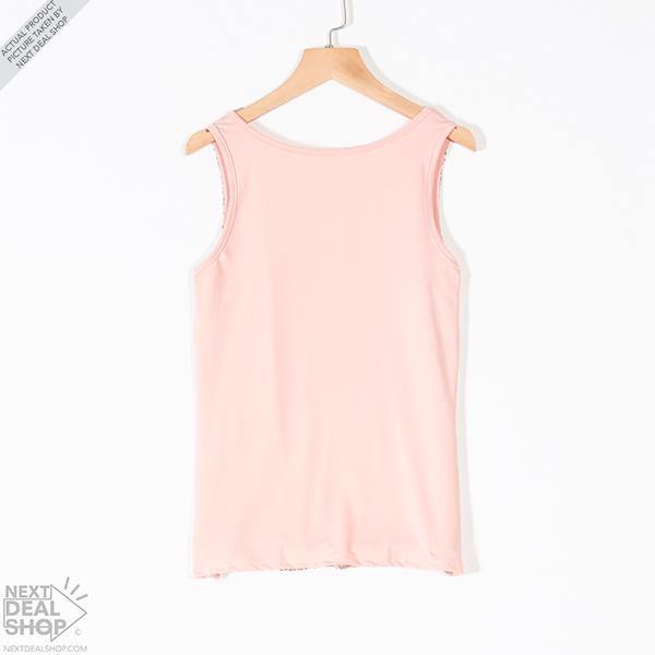 Camiseta sin mangas de lentejuelas ajustada para mujer